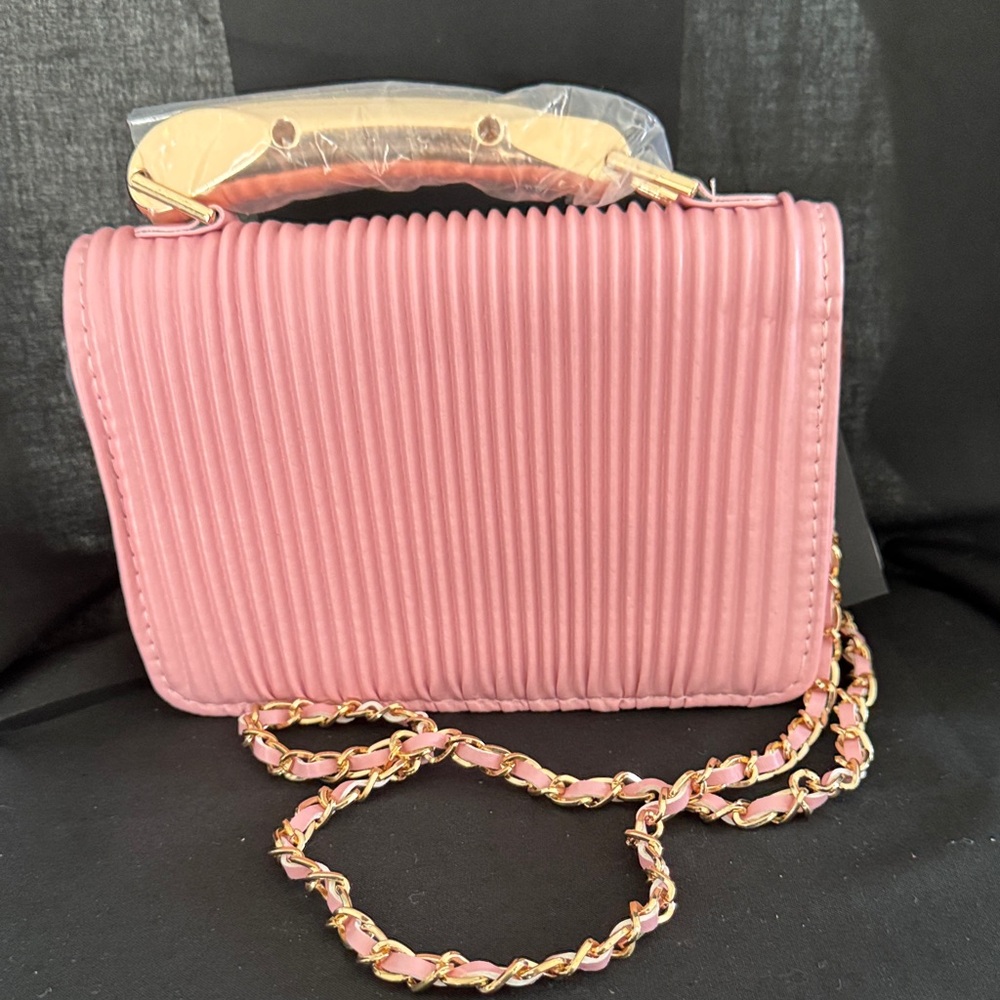Bebe Pink Ribbed Mini Bag - Picture 6 of 8